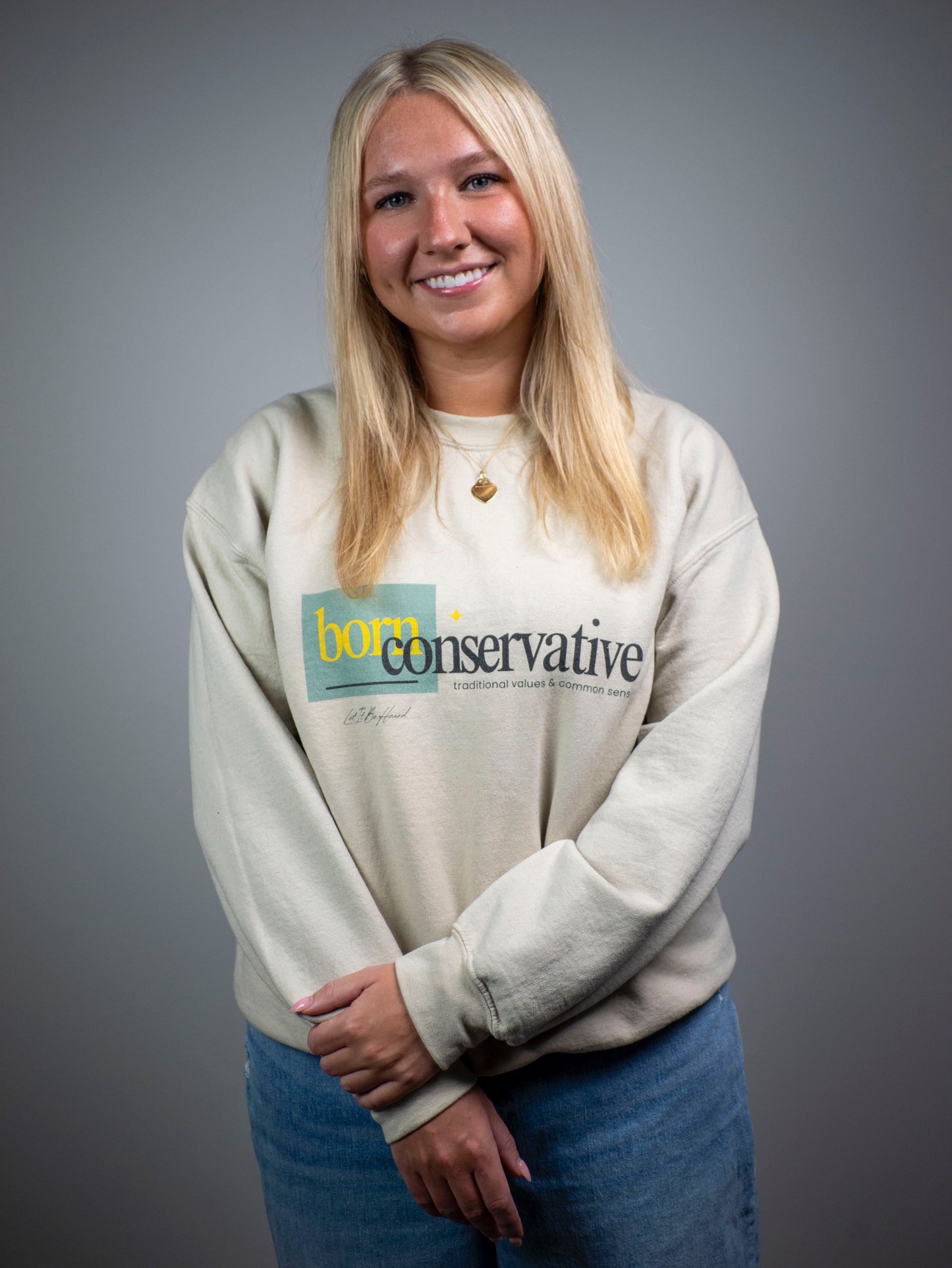 "Born Conservative" Classic Unisex Crewneck Sweatshirt