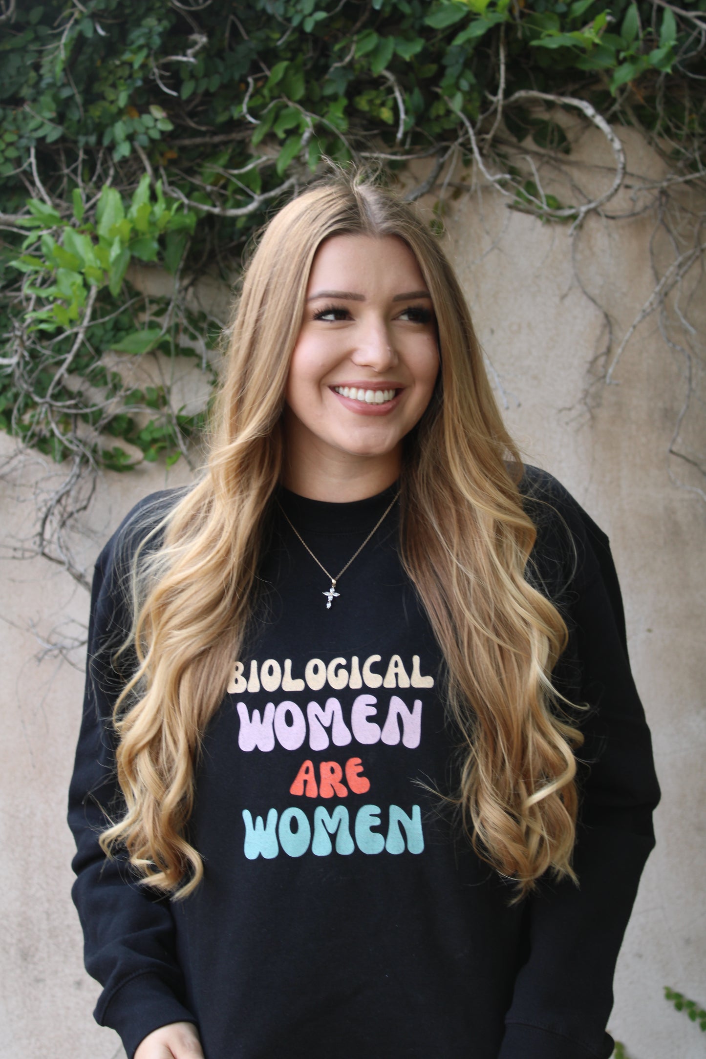 "Biological Women are Women" Premium Unisex Crewneck Sweatshirt