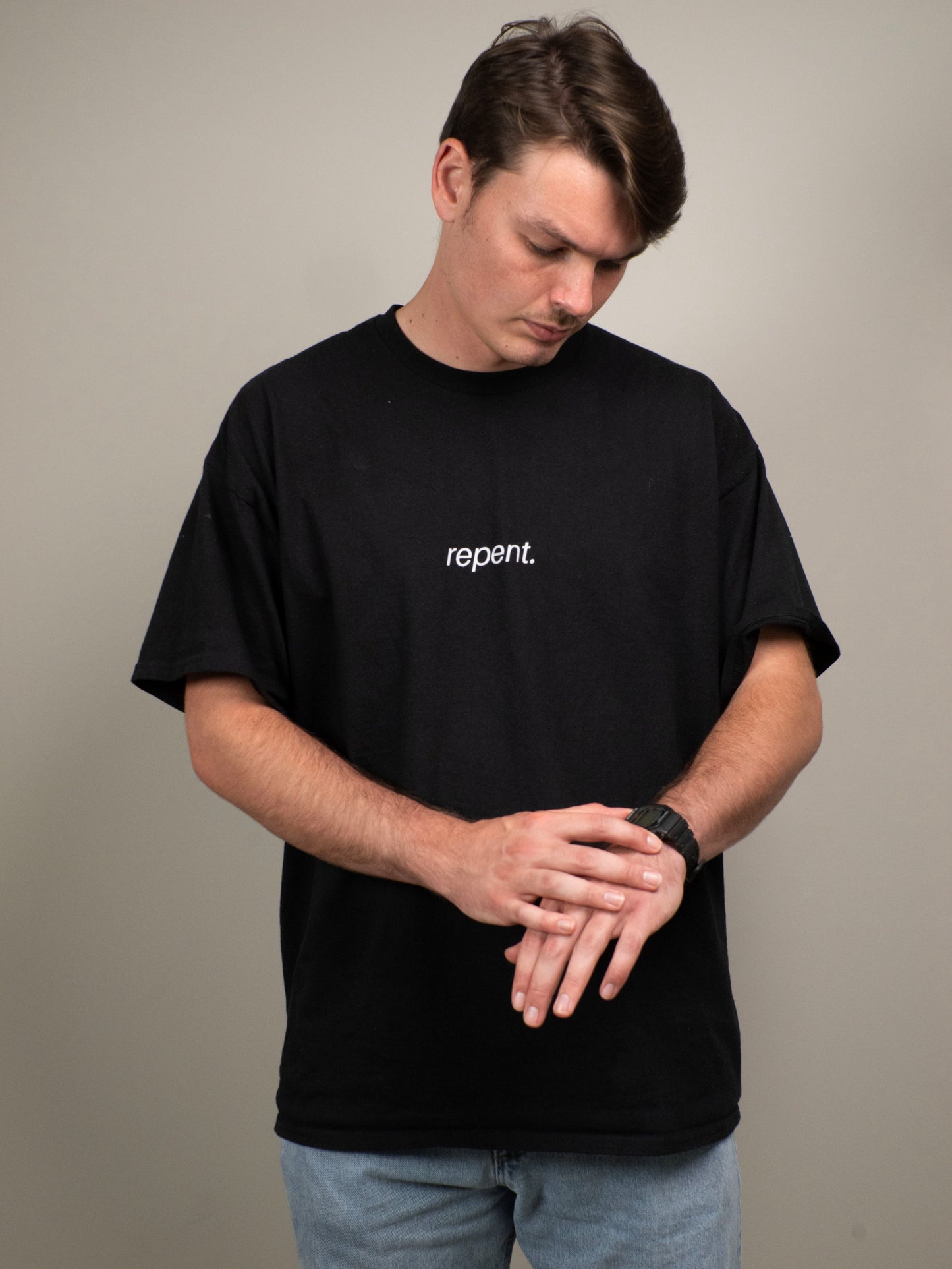 "Repent." Ultra Cotton Unisex Crewneck T-shirt